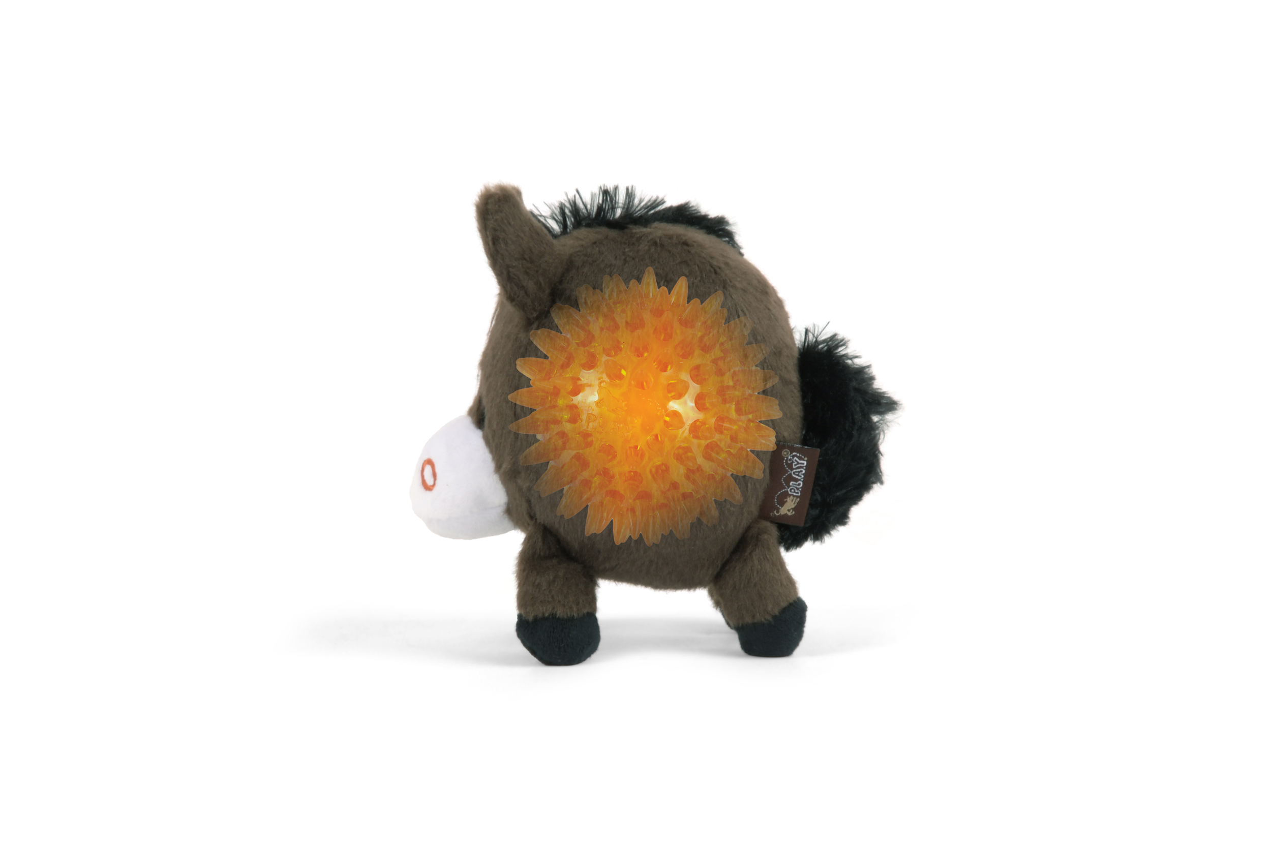 P.L.A.Y. Barnyard Buddies Squeaky Plush Dog Toy, Harley the Horse