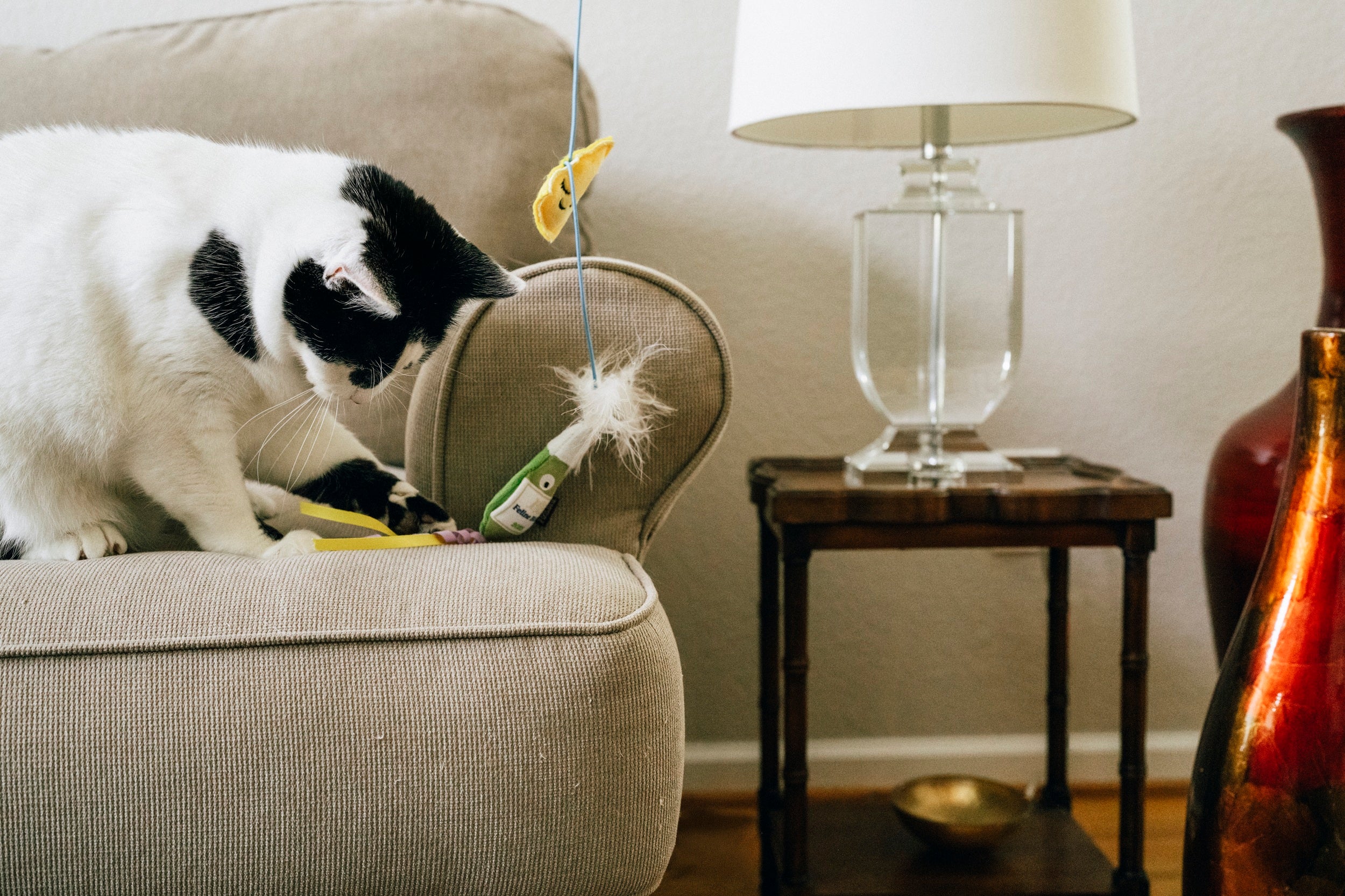 P.L.A.Y. Feline Frenzy, Wand Cat Toy: Blanc