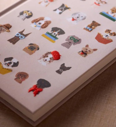 Rifle Paper Co Studious Dogs Embroidered Journal | Lined Pages