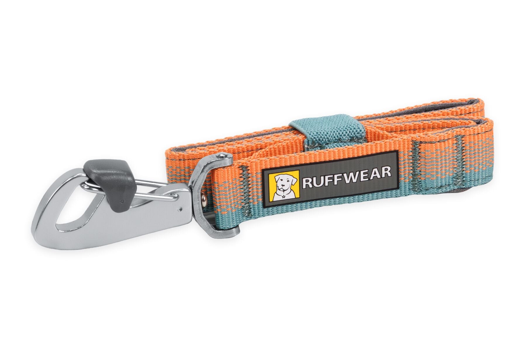 Ruffwear Front Range Short Lead in 15-inch length featuring a lockable Crux Clip and padded handle for close dog control.