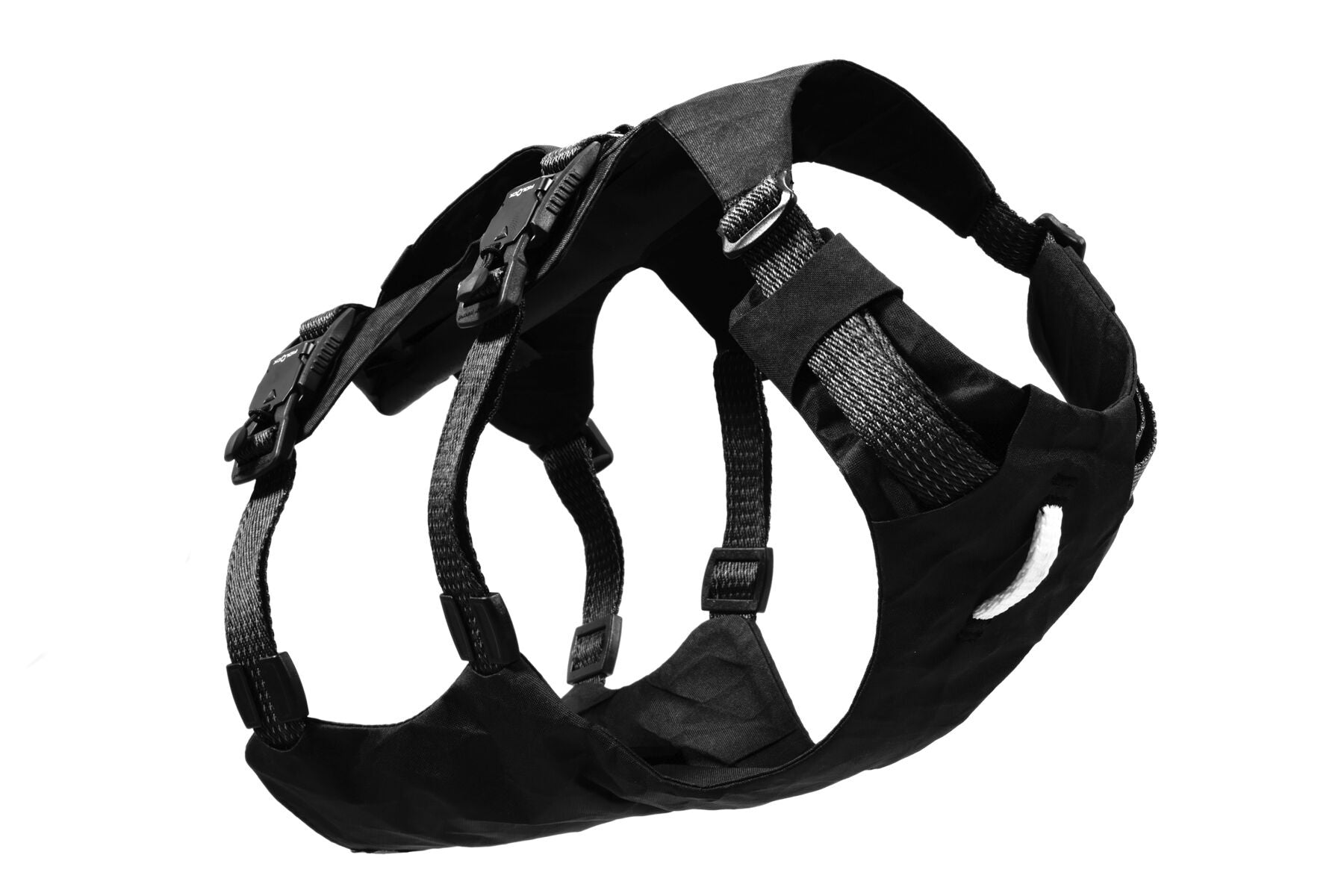 Ruffwear Ridgeline Harness in a streamlined, waterproof X-Pac laminate shell for active dogs.