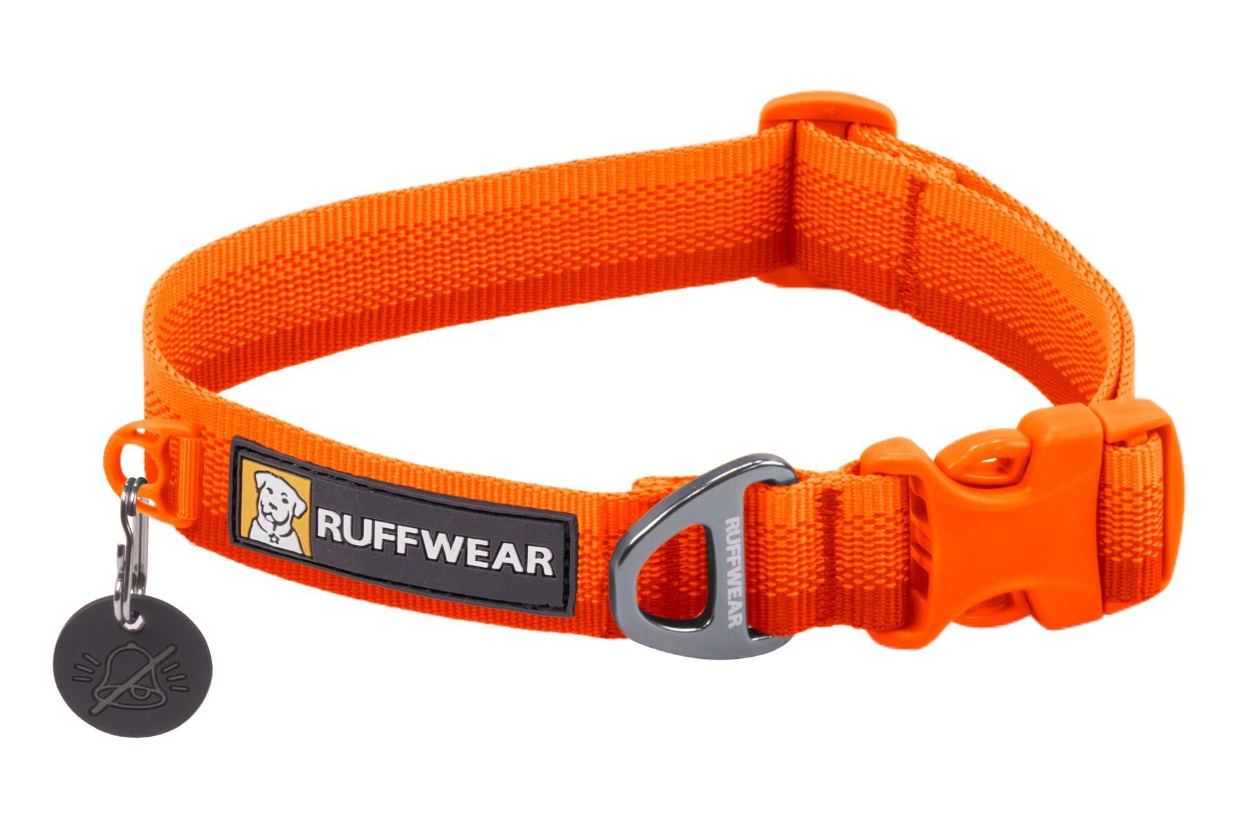 Premium Ruffwear Front Range everyday dog collar made from eco-friendly, colour-fast recycled webbing.