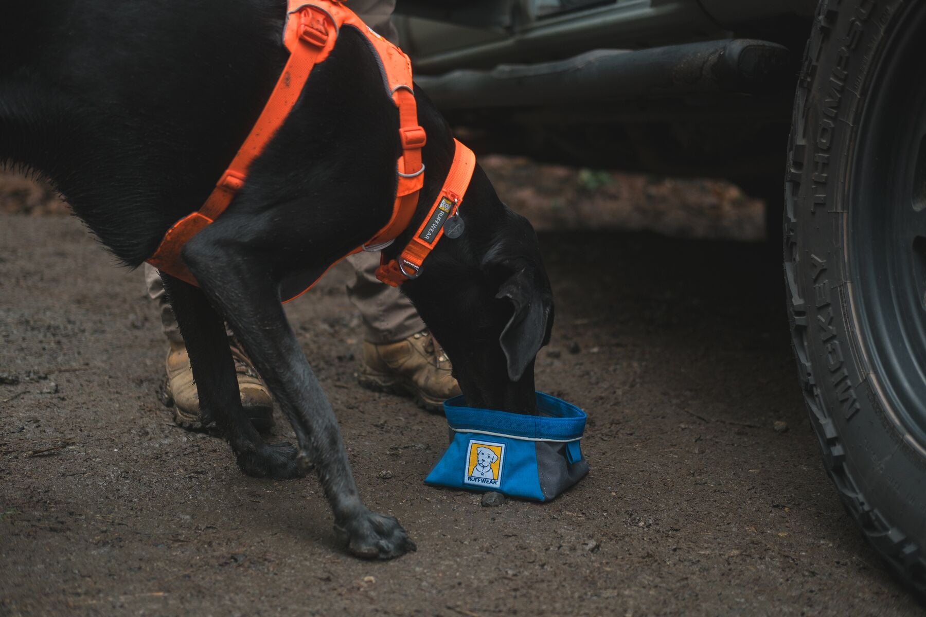 Premium Ruffwear Front Range everyday dog collar made from eco-friendly, colour-fast recycled webbing.
