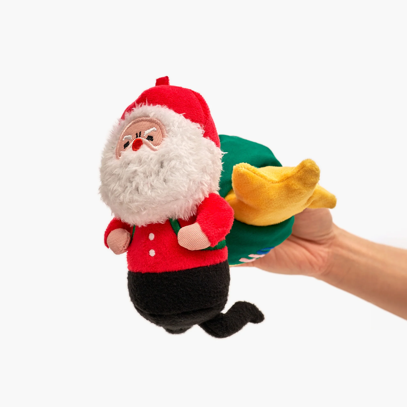 Squeaky Interactive Nosework Dog Toy, Santa Paws