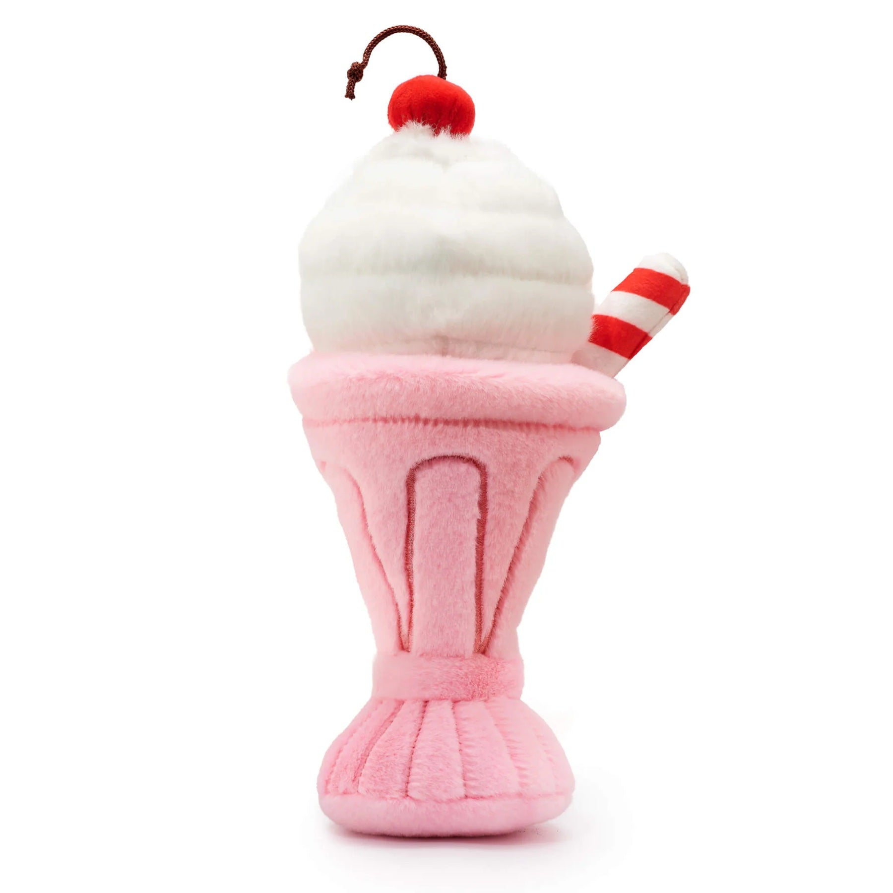 Squeaky Plush Interactive Snuffle Dog Toy, Strawberry Milkshake