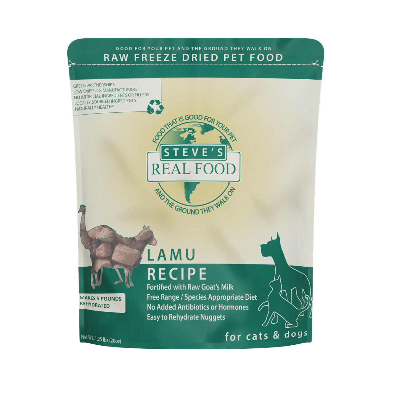 Steve's Real Food Freeze-Dried Raw Dog Food, Lamu Recipe
