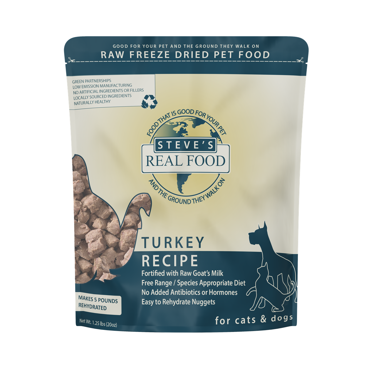 Steve's Real Food Freeze-Dried Raw Dog Food, Turkey Recipe