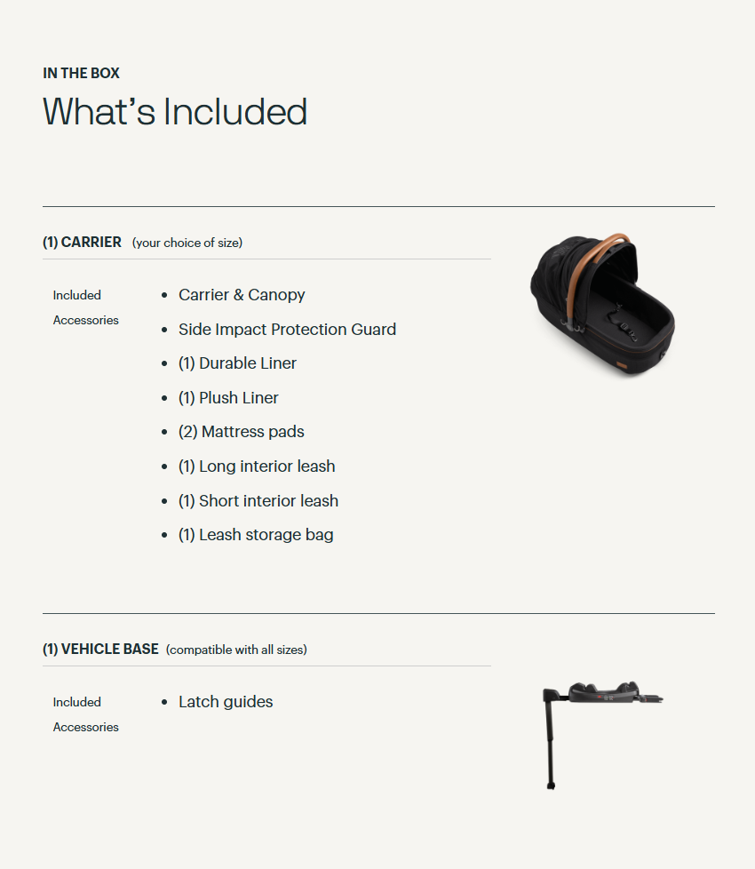 Tavo Pets Carrier and Safety Car Seat with Base, Maeve in Onyx