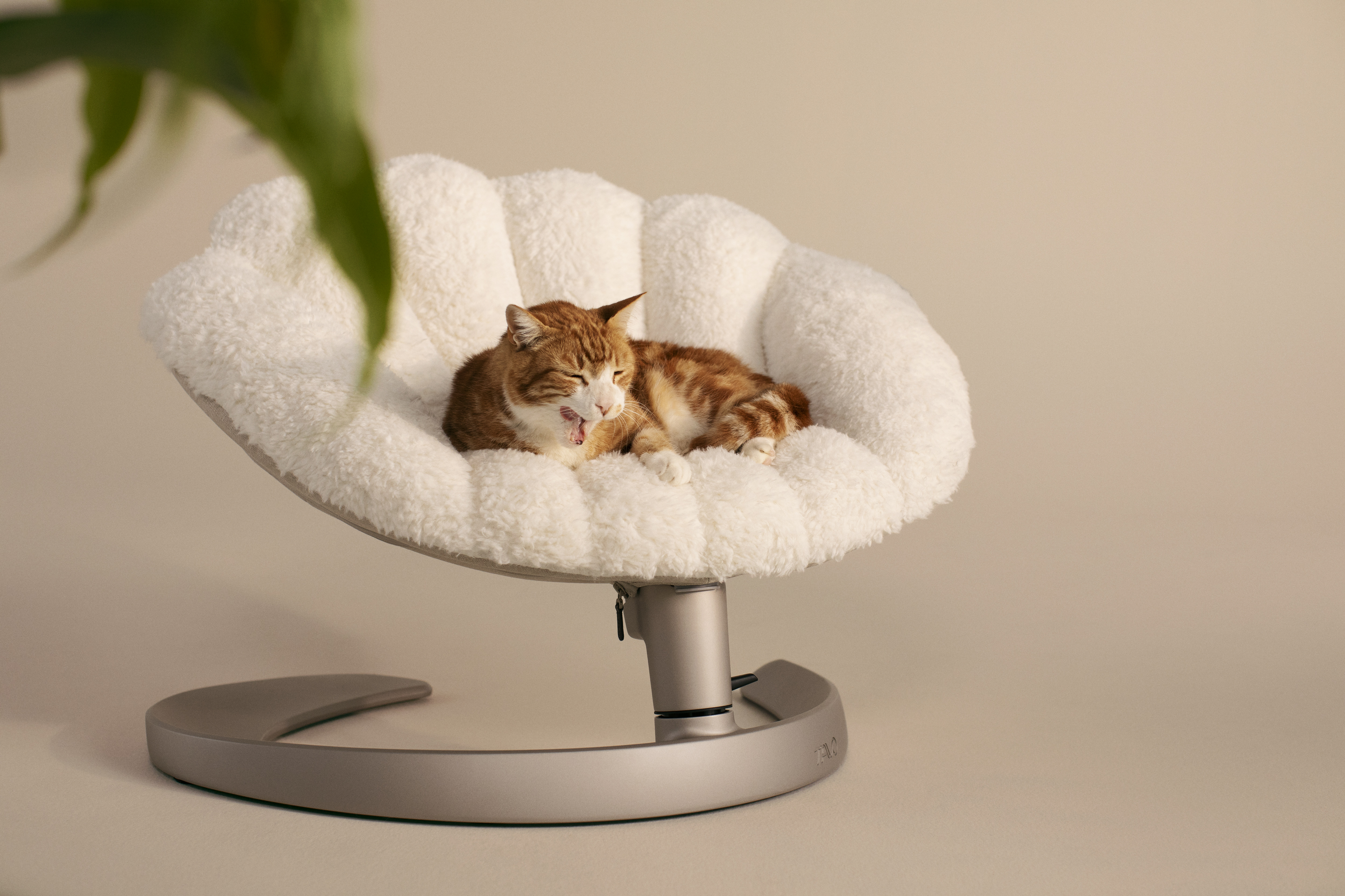 Tavo Pets Swaying Lounger and Pet Bed, Shell in Latte