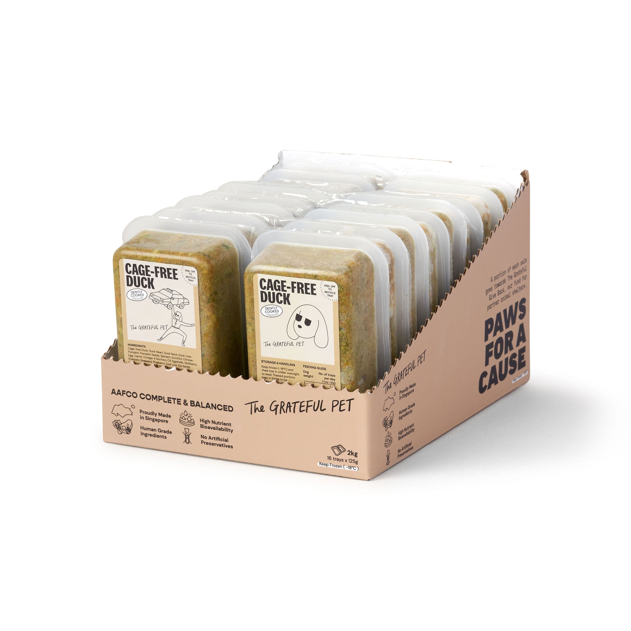 The Grateful Pet: Cooked Food for Dogs, Cage-free Duck