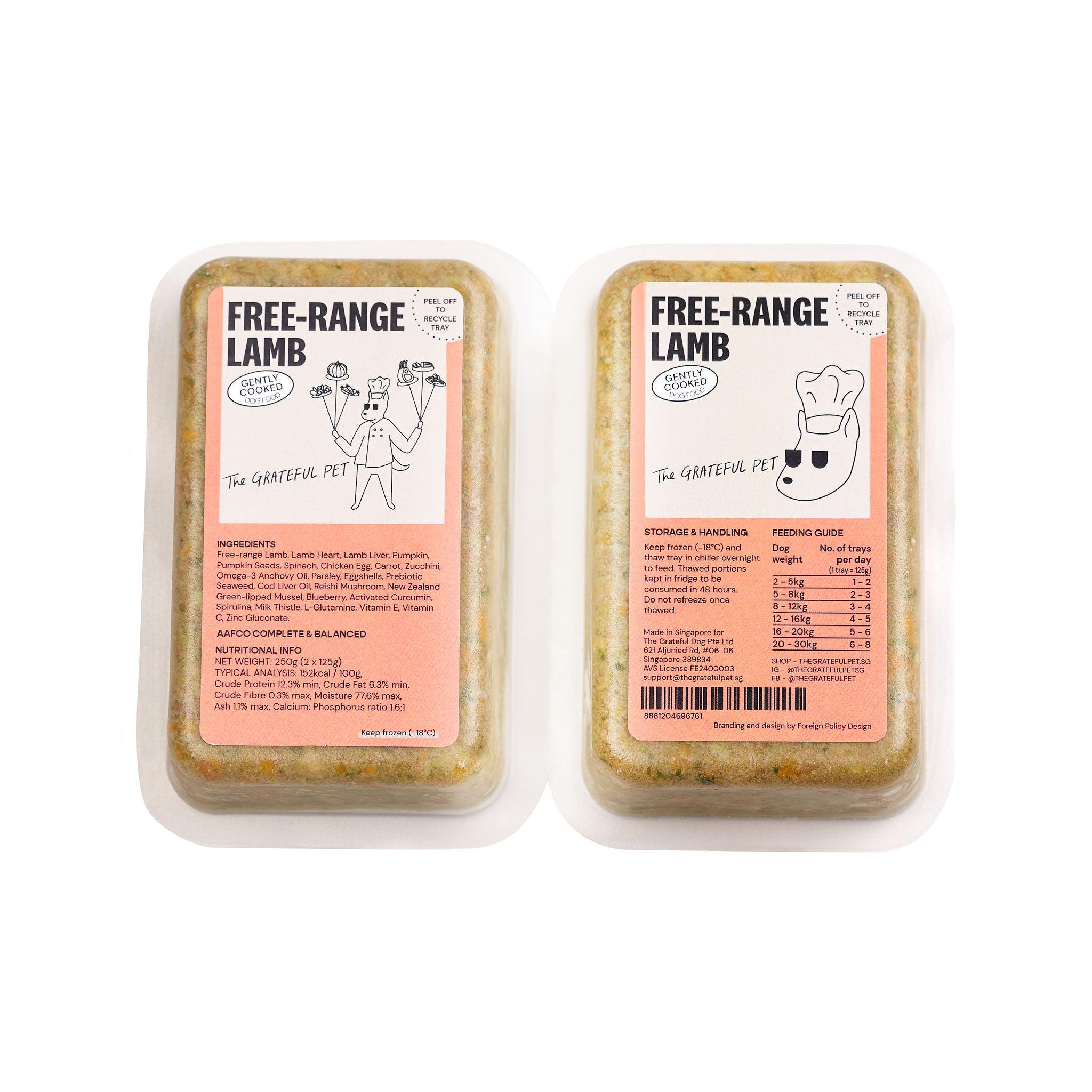 The Grateful Pet: Cooked Food for Dogs, Free-range Lamb