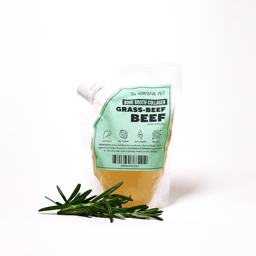 The Grateful Pet: Grass-fed Beef Bone Broth Collagen for Dogs and Cats