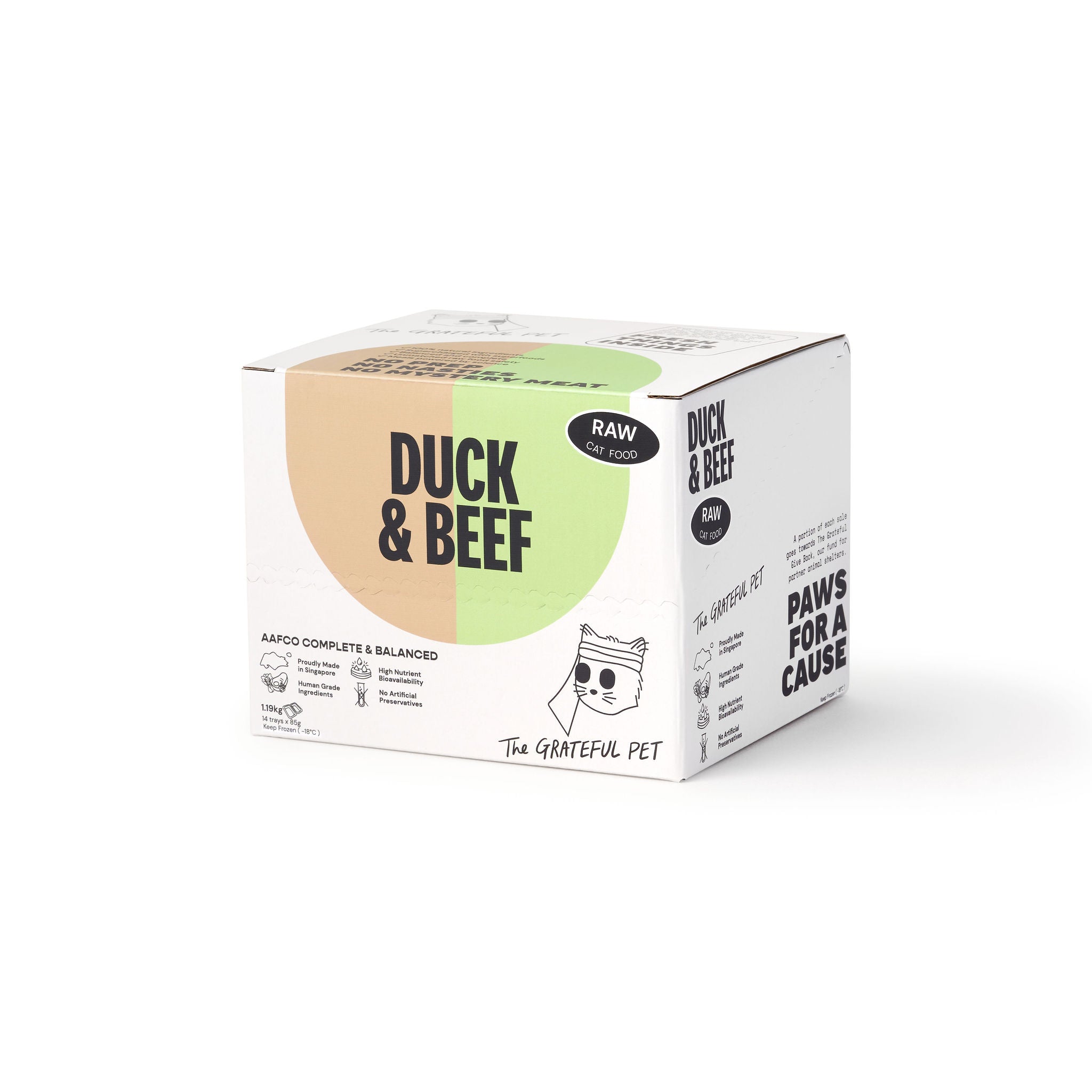 The Grateful Pet: Raw Food for Cats, Cage-free Duck & Grass-fed Beef