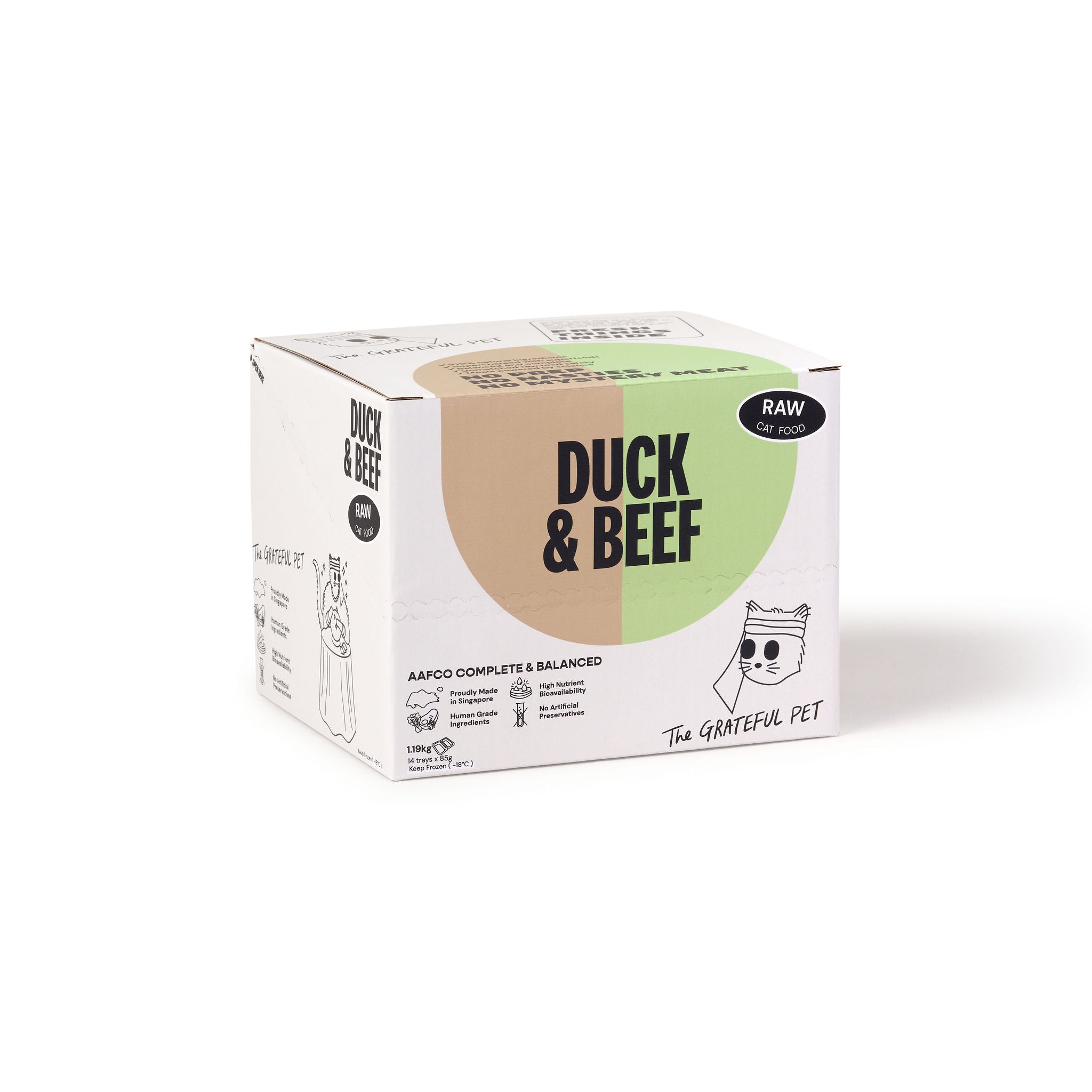 The Grateful Pet: Raw Food for Cats, Cage-free Duck & Grass-fed Beef