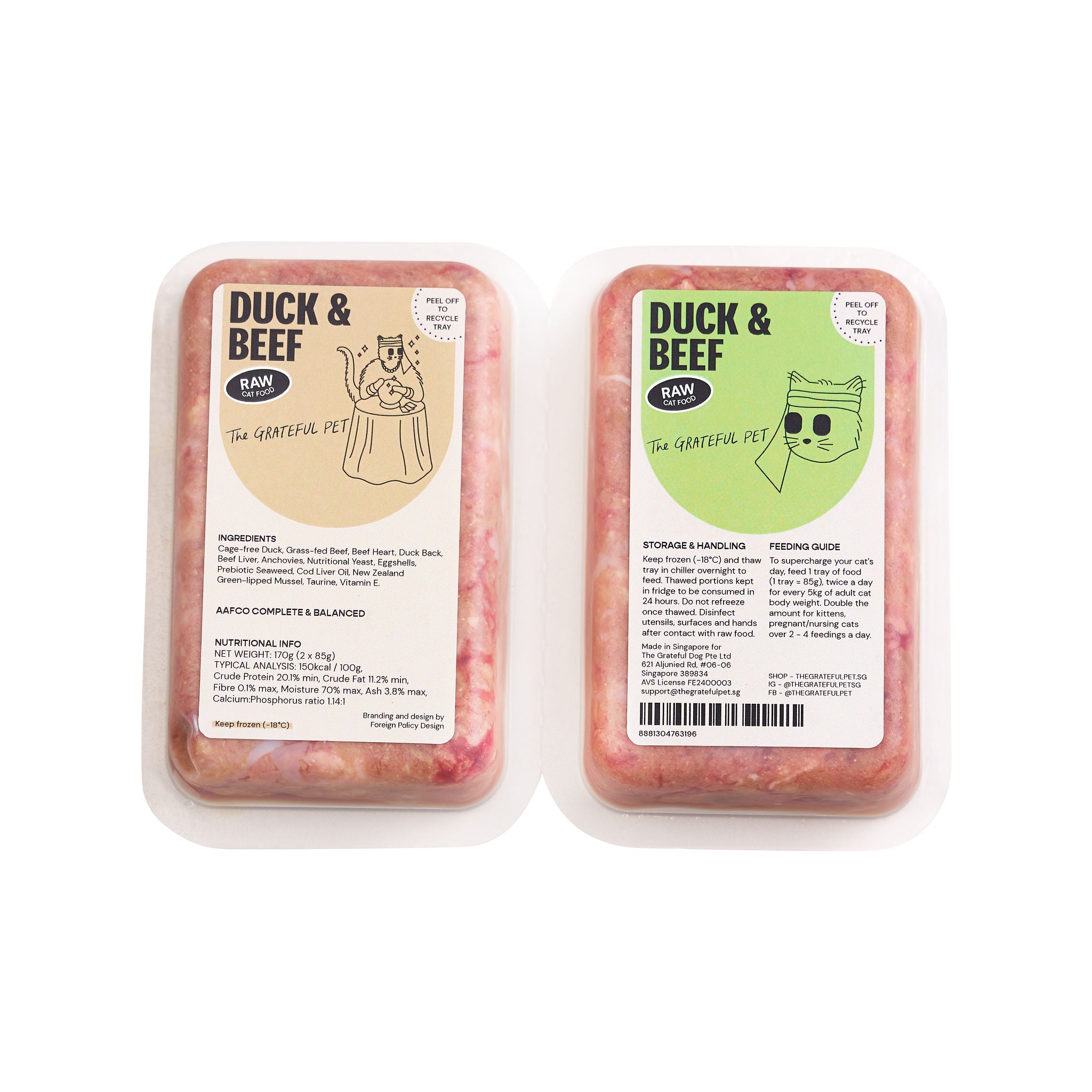 The Grateful Pet: Raw Food for Cats, Cage-free Duck & Grass-fed Beef