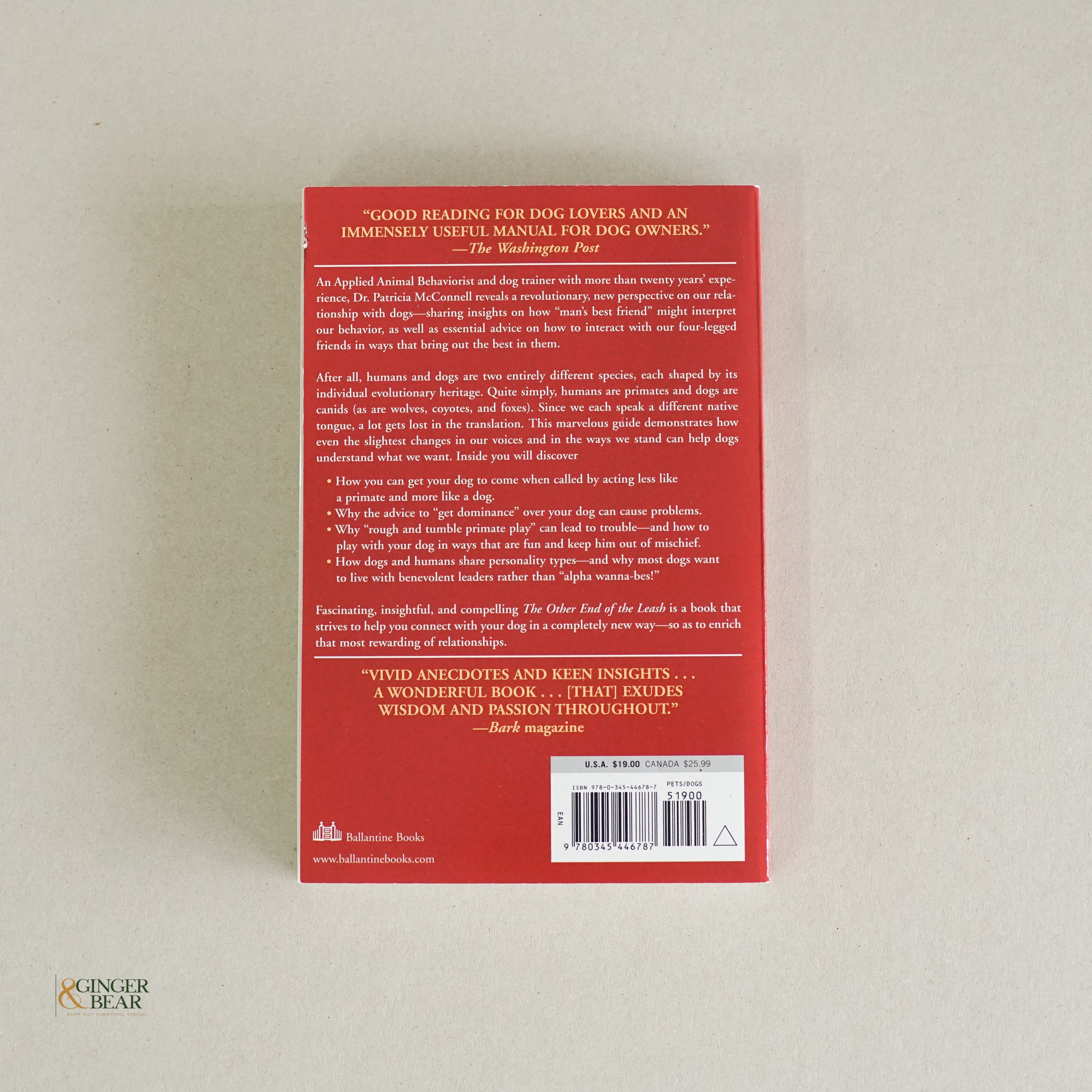 Book: The Other End of the Leash — Why We Do What We Do Around Dogs (Paperback, 2003)