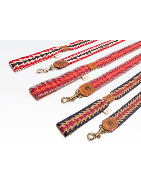 Buddys Dog Wear Peruvian Arrow Blue Cotton Dog Collar Lead Leash