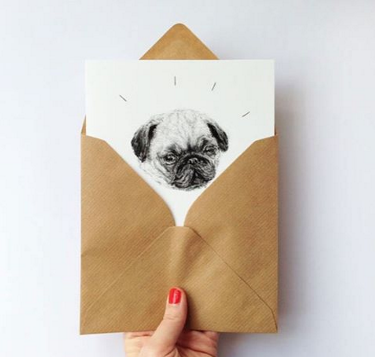 Greeting card: HelloHarriet Pug