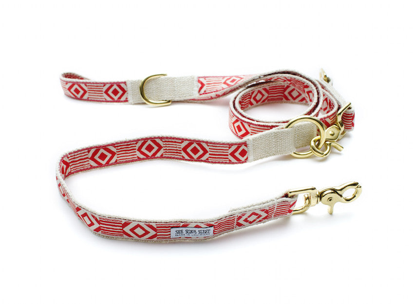 Out of My Box Leash, Vermillion and Cream