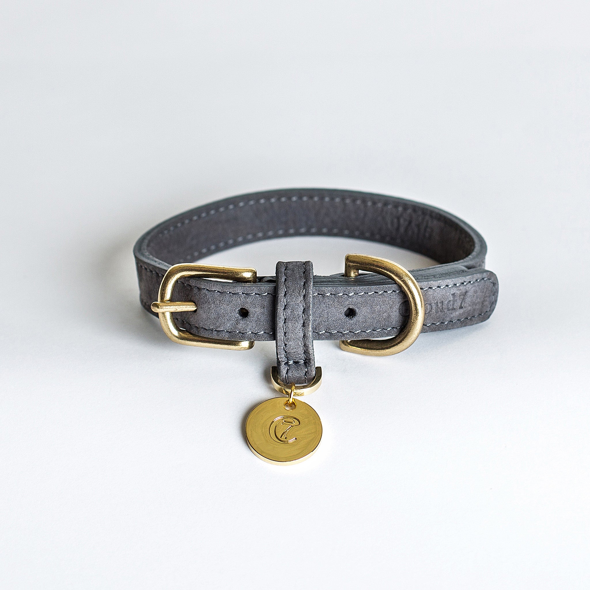 Cloud7 Tiergarten Nubuck Dog Collar in Taupe