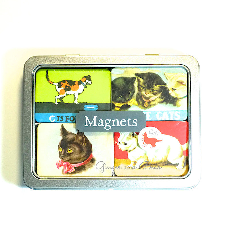 Stationery: Cavallini Vintage Cats Magnets