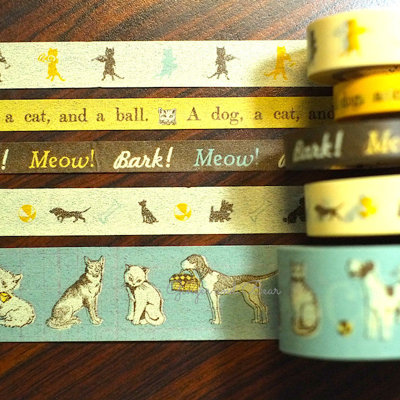 Stationery: Cavallini Vintage Dogs and Cats Paper Tape