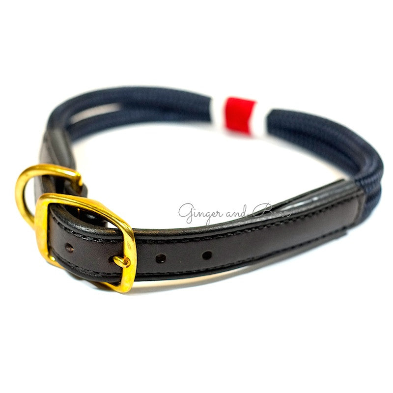Rugged Hudson Collar: Red&White Navy