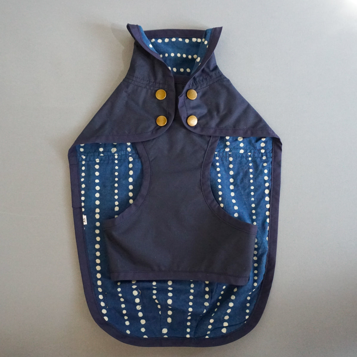 Fetch And Follow RainJacket BlockPrinted NavyIndigo_RunningSpots