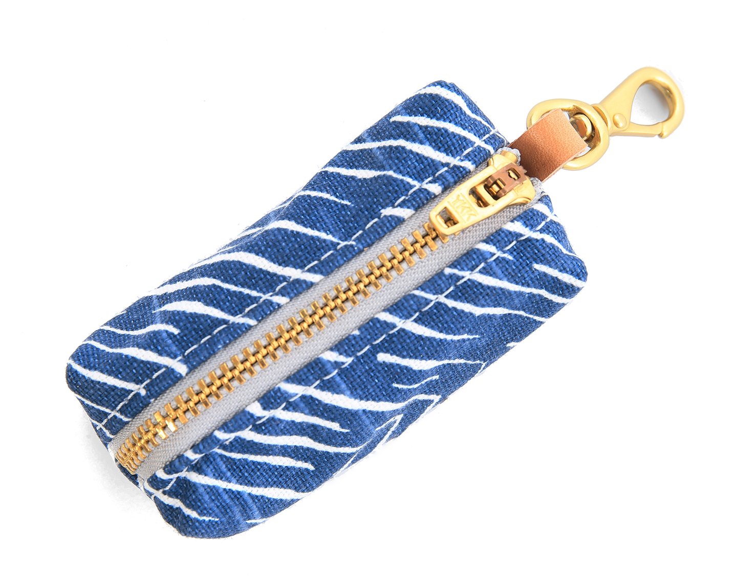 Foggy Dog Navy Herringbone Leash Poop Bag Dispenser