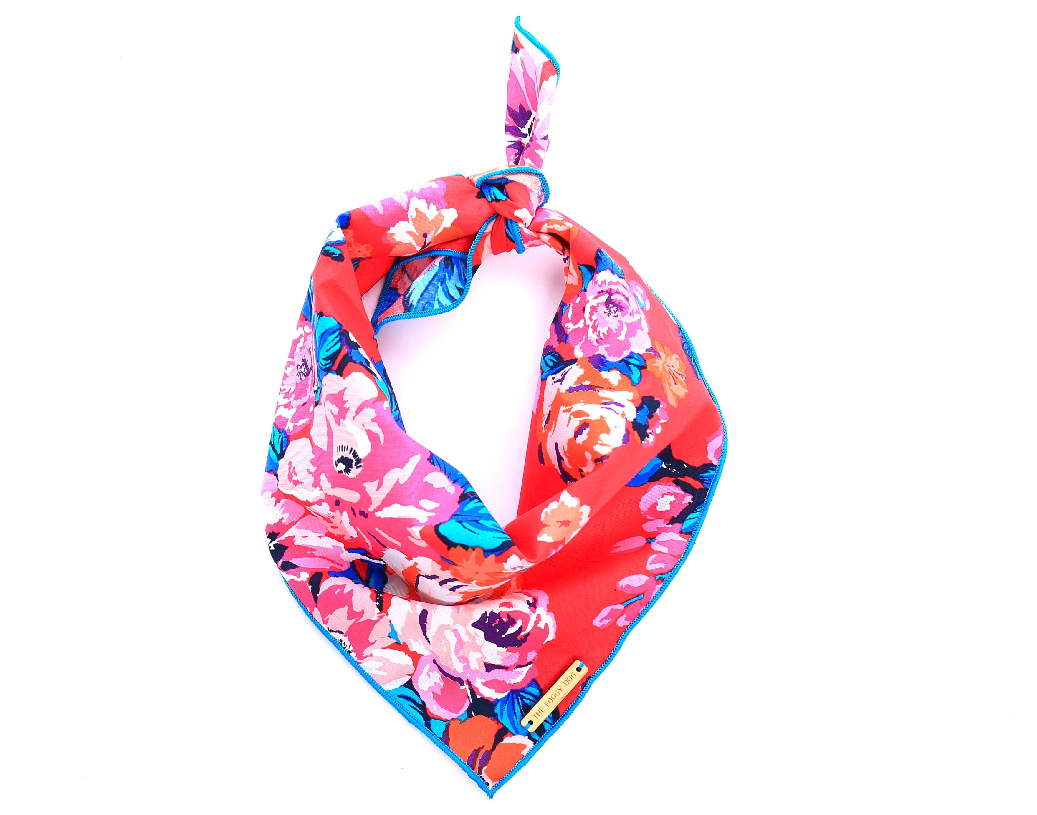 Foggy Dog Pink Posies Dog Bandana