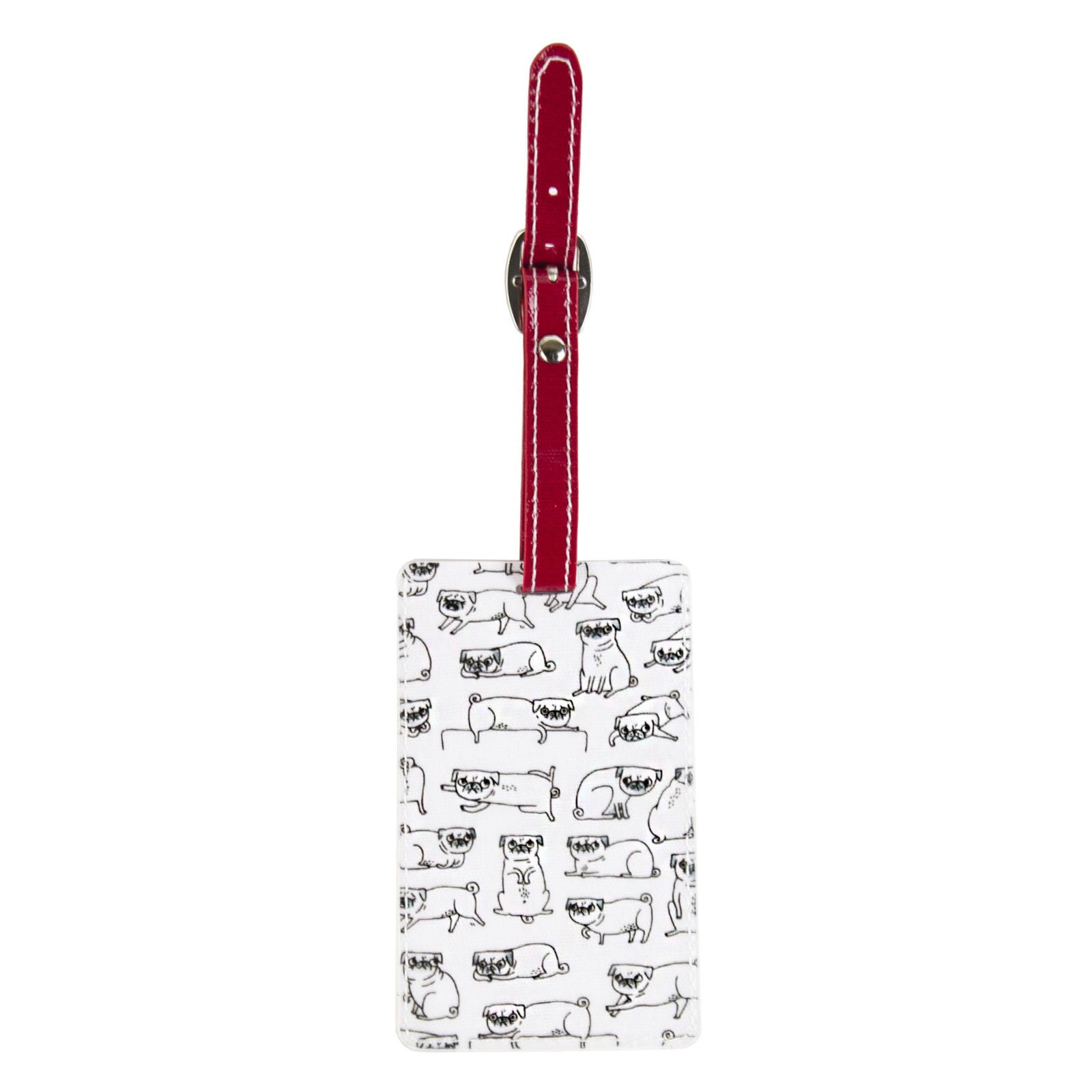 Gemma Correll Luggage Tag Pug Positions (front)