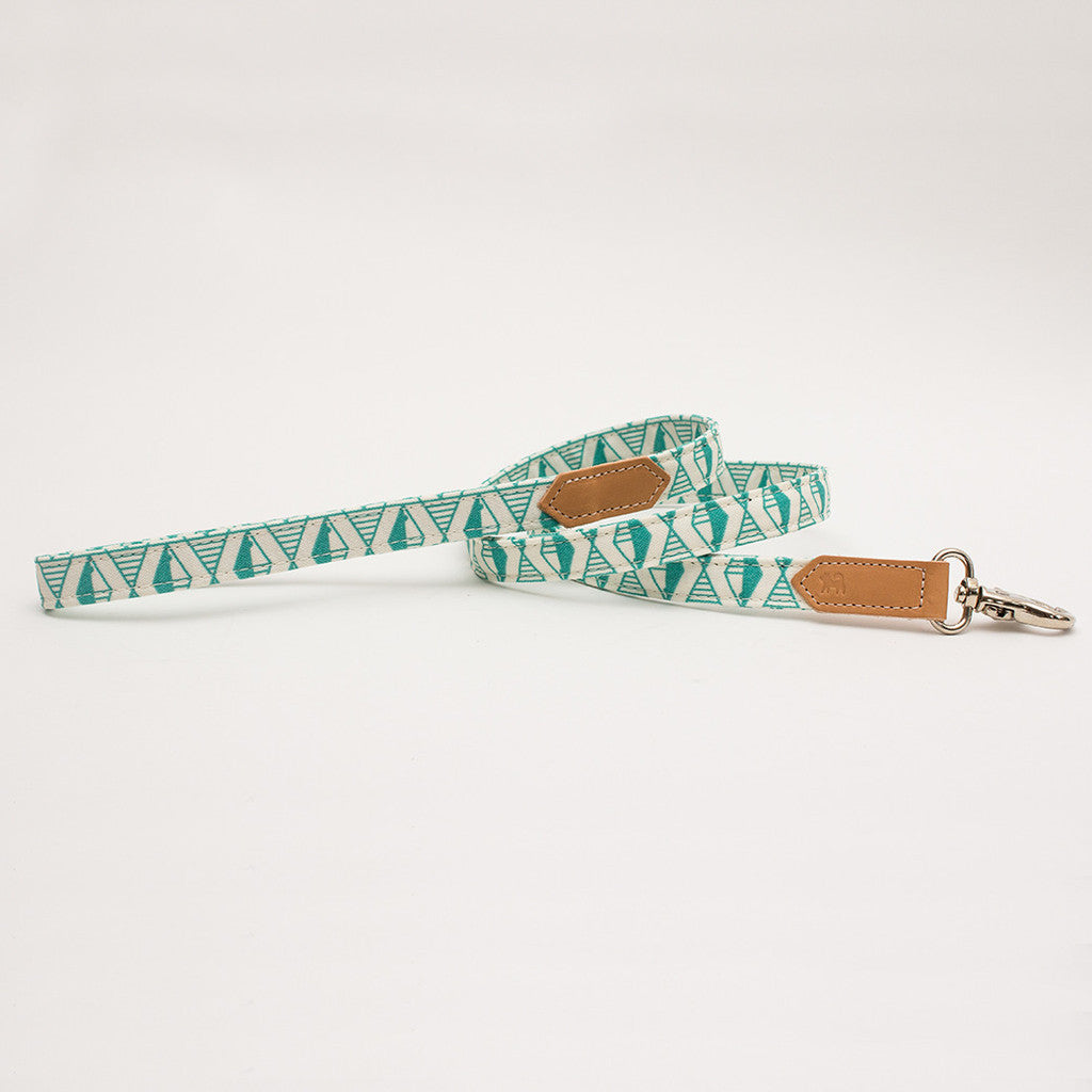Hiro+Wolf Classic leash: Geo Green