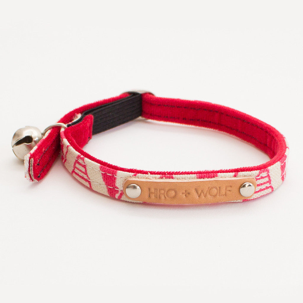 Hiro+Wolf Cat Collar, Geo Pink