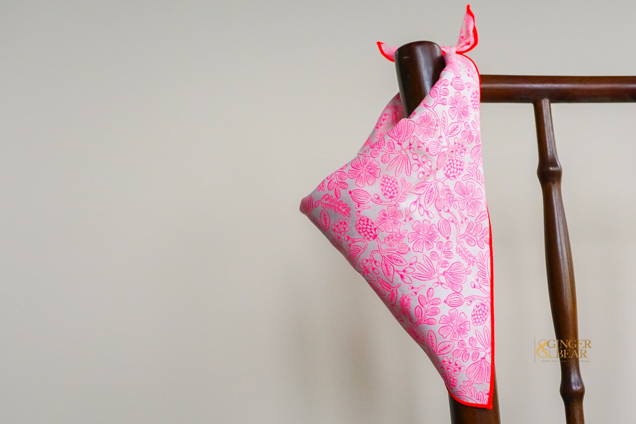 Floral Neon Pink, Dog Bandana