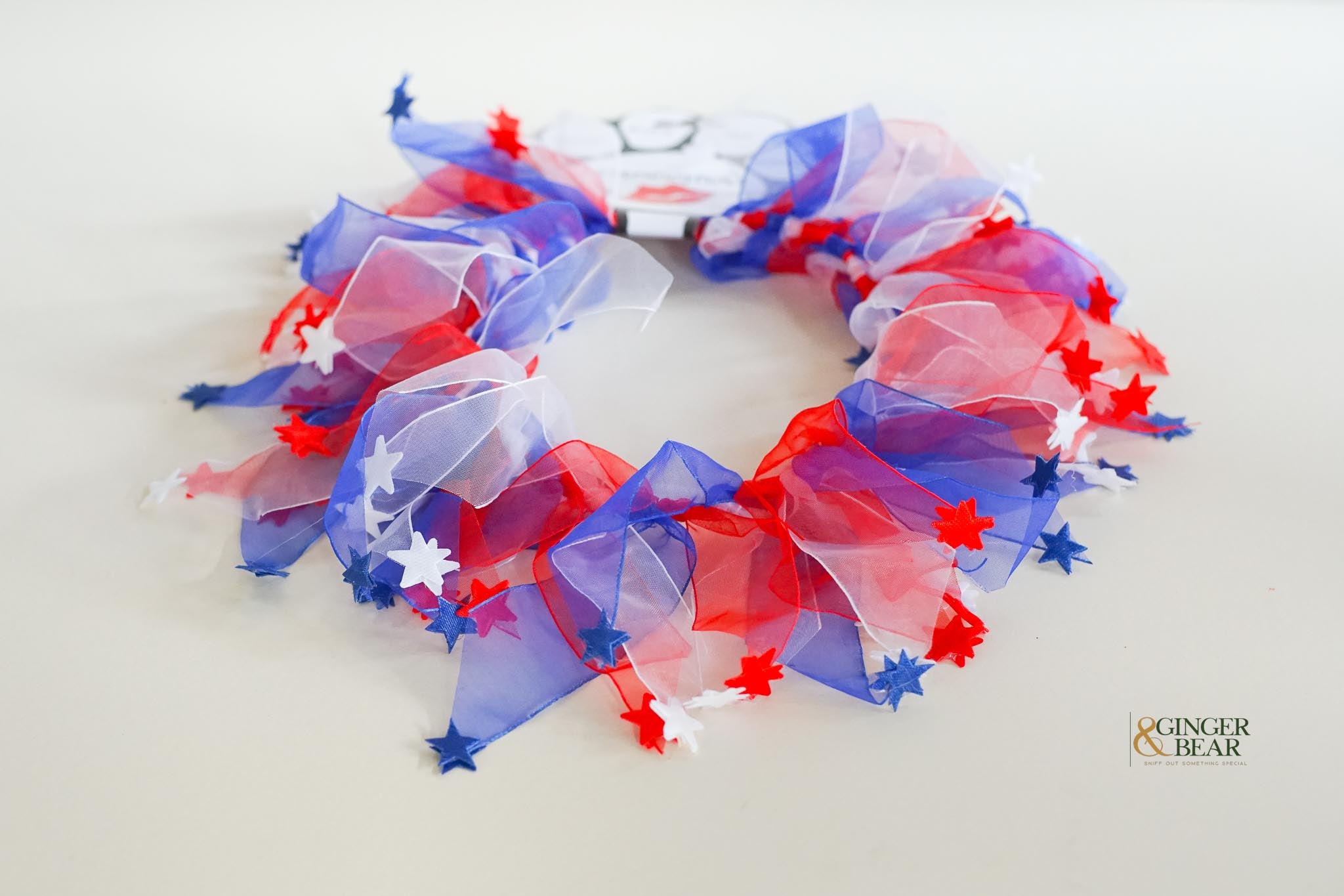 Fun Dog Neckwear, Red White Blue Stars Smoocher