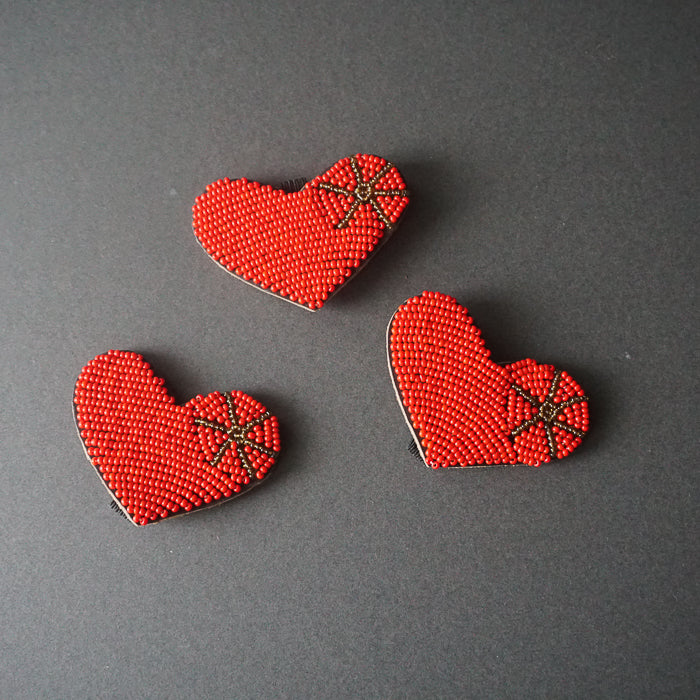 Hiro+Wolf Dog Collar Accessory: Beaded Heart