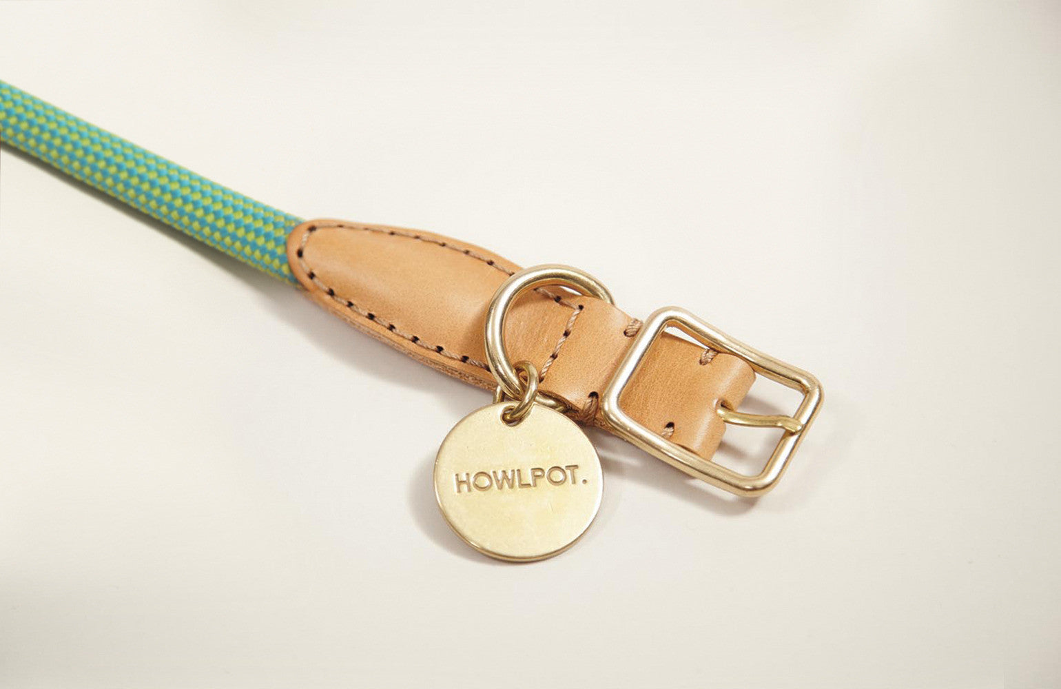 HowlPot We are Tight Rope Dog Collar Palm Tree buckle