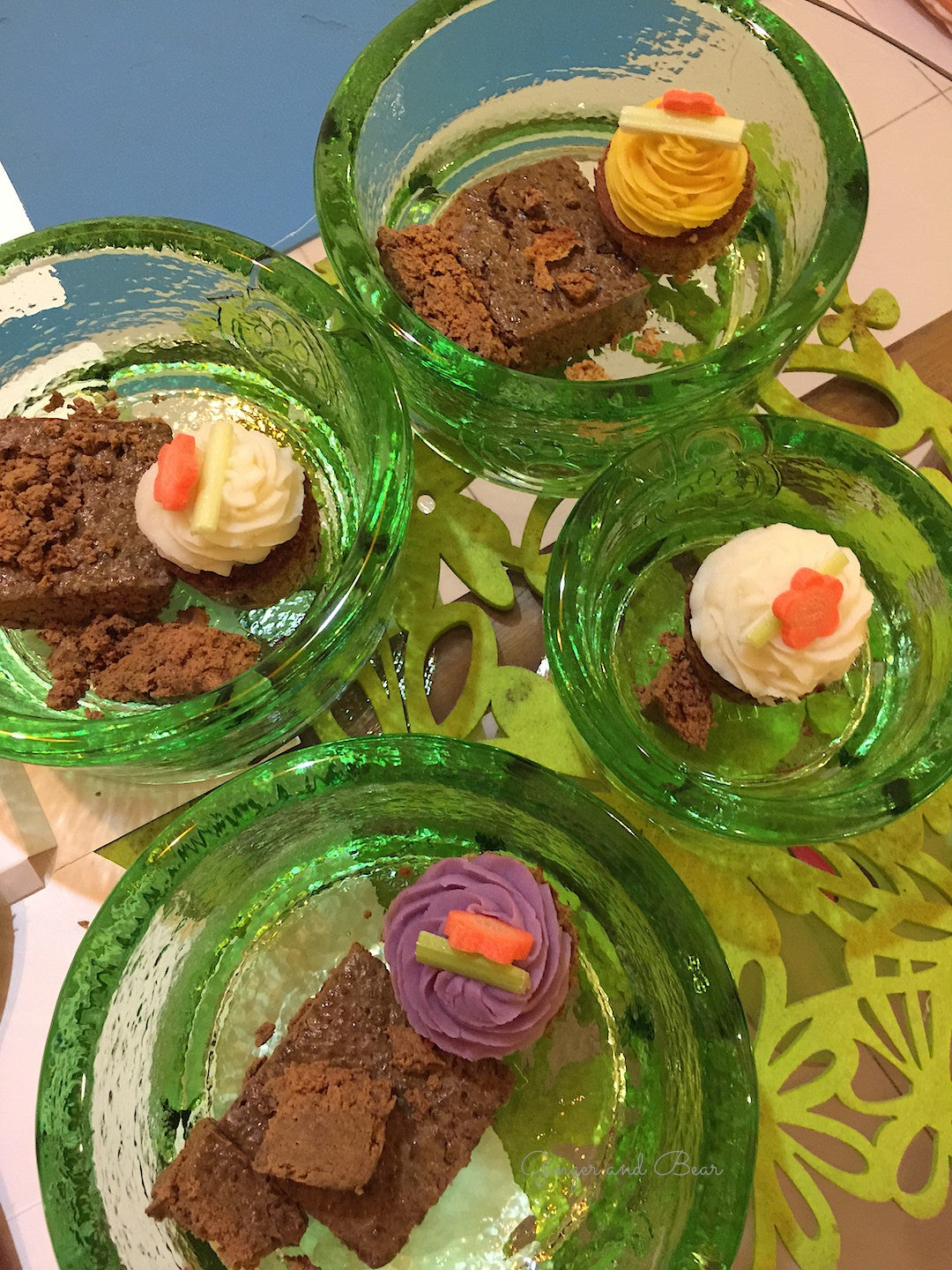 Food and Water bowl: the Cubby in Celery