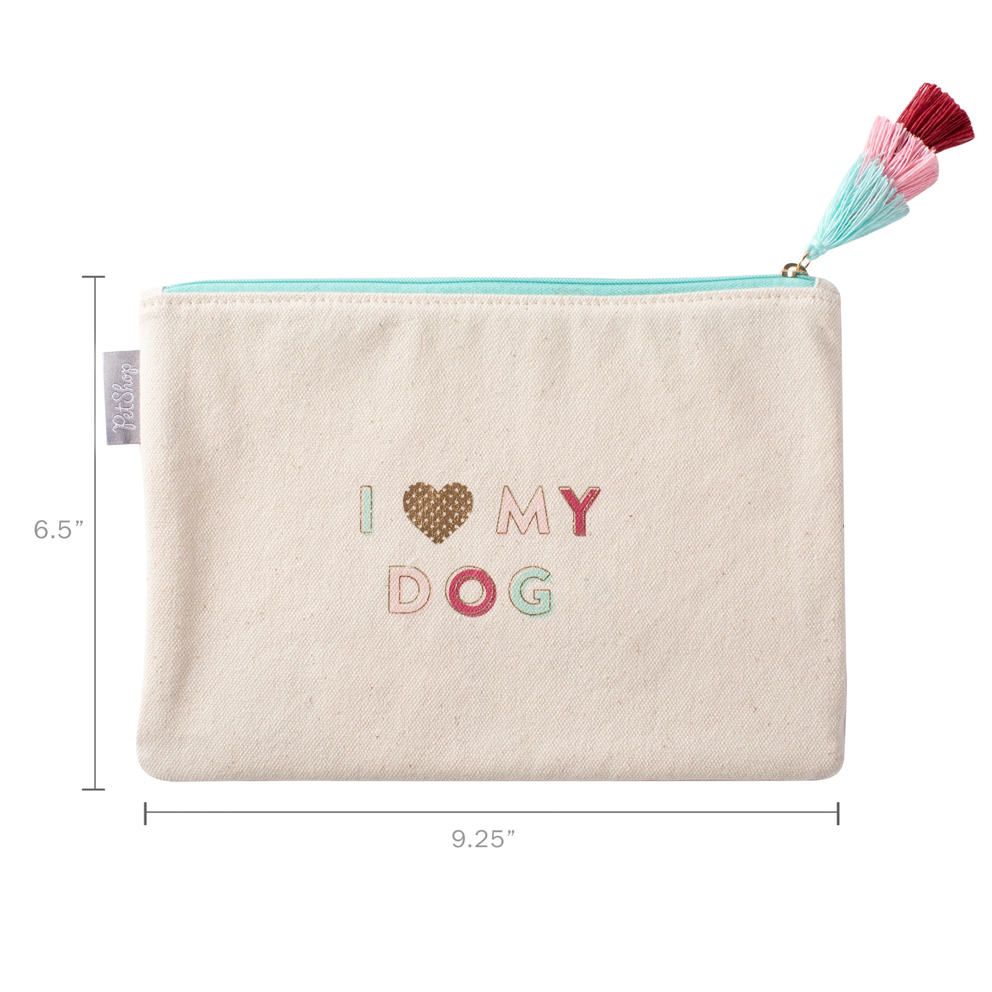 I Love My Dog Canvas Pouch