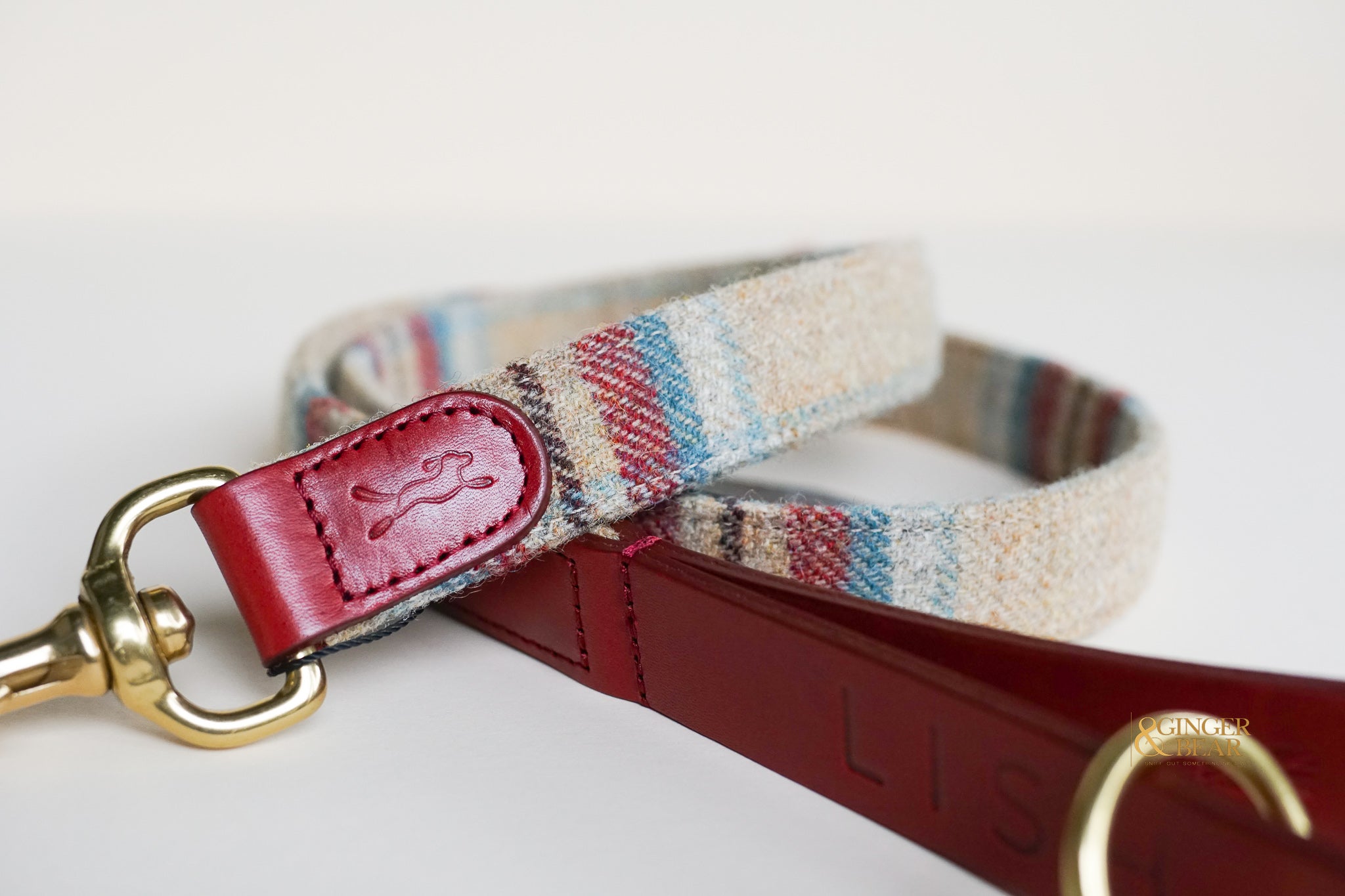 LISH Dixie Tartan Tweed Dog Lead