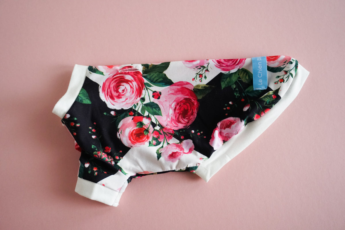 Le Chien Bleu NY Dog T shirt Cat Rose Garden