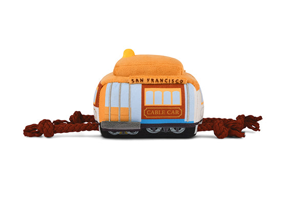 P.L.A.Y. Canine Commute Plush Dog toys: San Pupcisco Cable Car