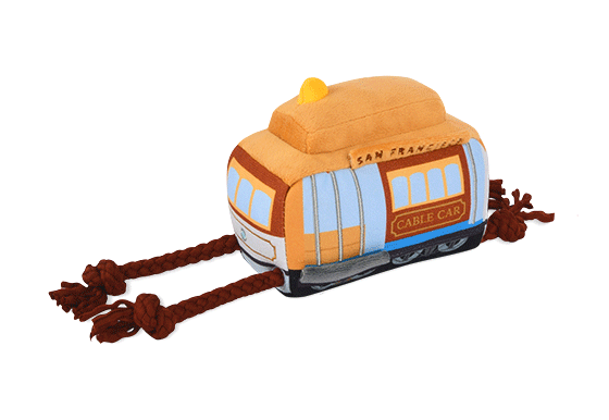 P.L.A.Y. Canine Commute Plush Dog toys: San Pupcisco Cable Car