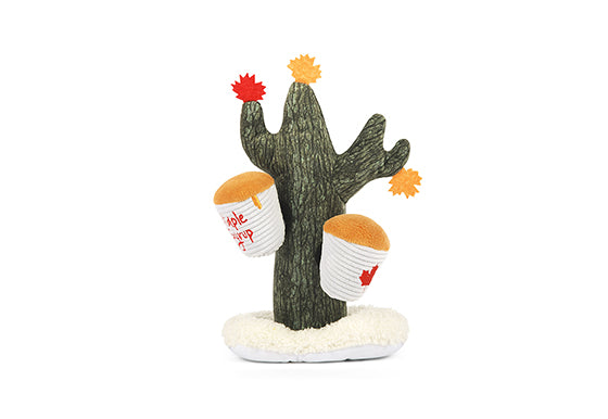 P.L.A.Y. Montreal Munchies Squeaky Plush Dog toys, Barking Up The Maple Tree