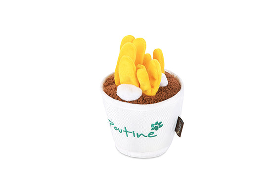 P.L.A.Y. Montreal Munchies Squeaky Plush Dog toys, Pooch-tine