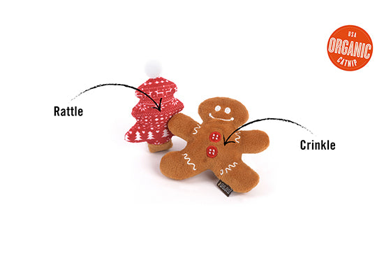 P.L.A.Y. Feline Frenzy, Catnip Toy set: Meowy Christmas