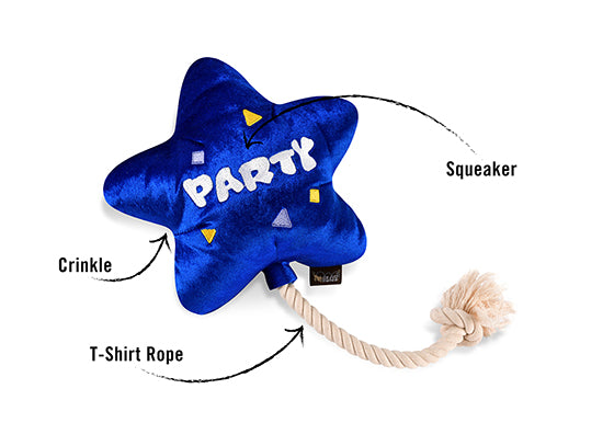 P.L.A.Y. Party Time Plush Dog toys, Bundle