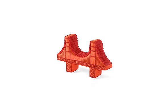 P.L.A.Y. Totally Touristy Squeaky Plush Dog toys, Golden Gate Bridge