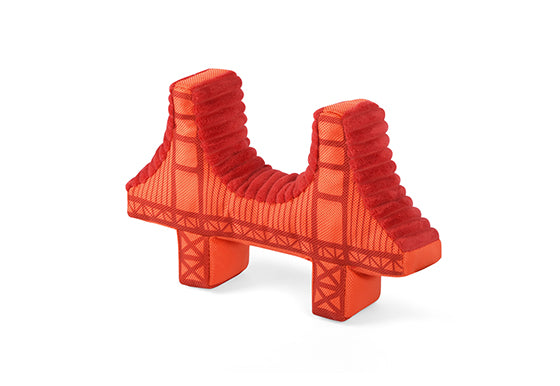 P.L.A.Y. Totally Touristy Squeaky Plush Dog toys, Golden Gate Bridge