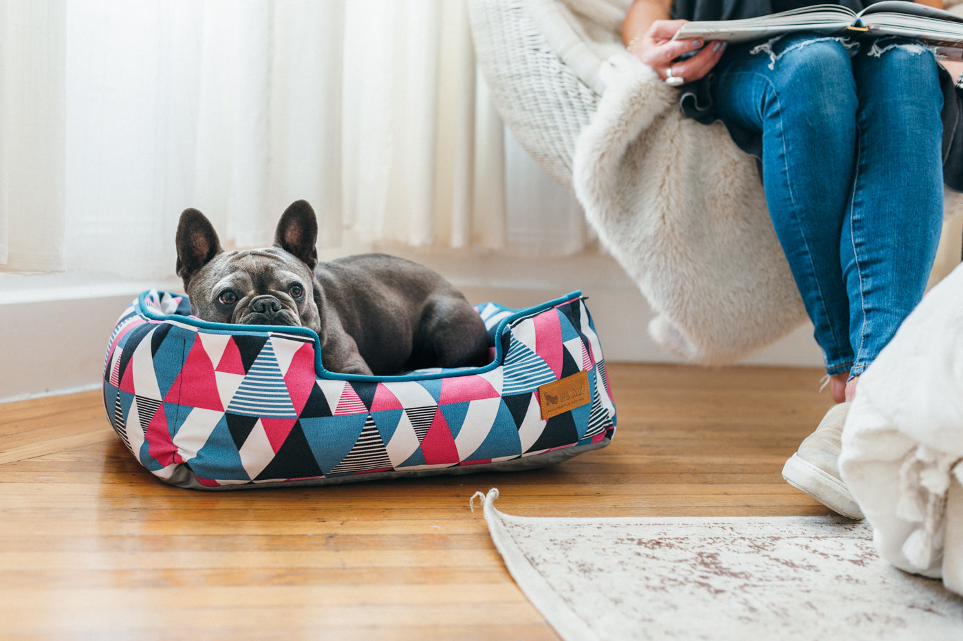 P.L.A.Y. Lounge Dog Bed Mosaic Soda Pop